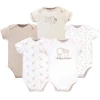 Touched By Nature Kids'  Organic Cotton Bodysuits In Brown