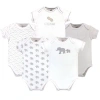 Touched By Nature Kids'  Organic Cotton Bodysuits In Gray
