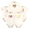 Touched By Nature Kids'  Organic Cotton Bodysuits In Neutral