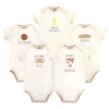 Touched By Nature Kids'  Organic Cotton Bodysuits In Neutral