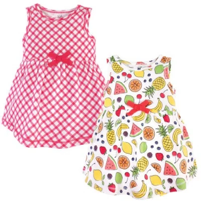 Touched By Nature Kids'  Organic Cotton Dress Duo Short And Styles In Black