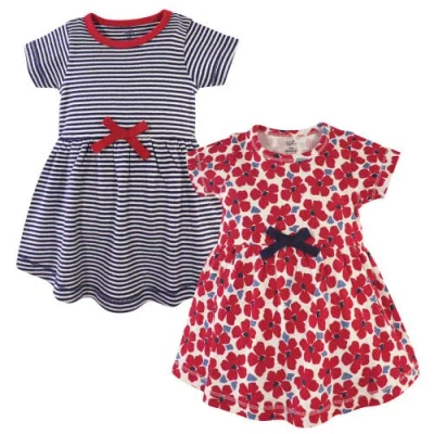 Touched By Nature Kids'  Organic Cotton Dress Duo Short And Styles In Multi