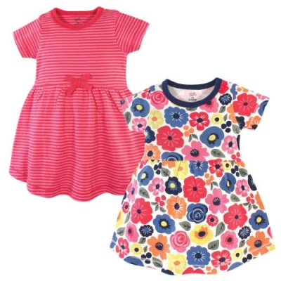 Touched By Nature Kids'  Organic Cotton Dress Duo Short And Styles In Multi