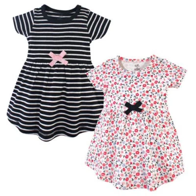 Touched By Nature Kids'  Organic Cotton Dress Duo Short And Styles In Multi