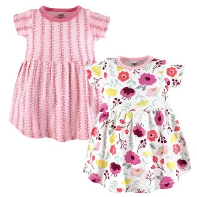 Touched By Nature Kids'  Organic Cotton Dress Duo Short And Styles In Pink