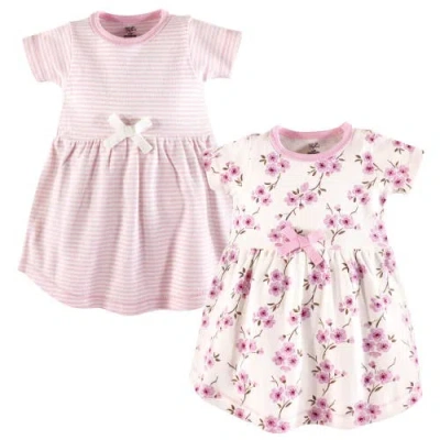 Touched By Nature Kids'  Organic Cotton Dress Duo Short And Styles In Pink