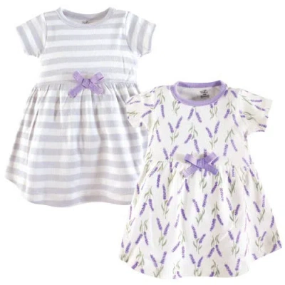 Touched By Nature Kids'  Organic Cotton Dress Duo Short And Styles In Purple