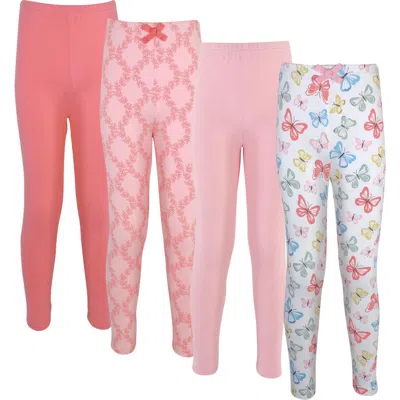 Touched By Nature Kids'  Organic Cotton Leggings For Young Ladies In Multi