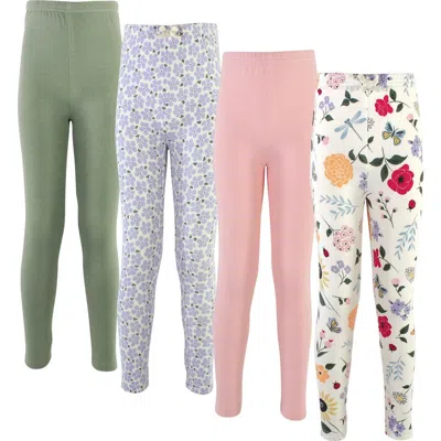 Touched By Nature Kids'  Organic Cotton Leggings For Young Ladies In Multi