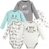 Touched By Nature Babies'  Organic Cotton Long-sleeve Bodysuits In Multi