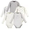 Touched By Nature Babies'  Organic Cotton Long-sleeve Bodysuits In Multi