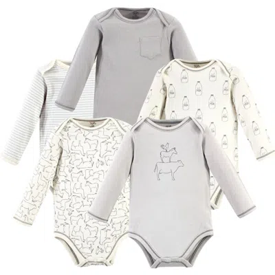 Touched By Nature Babies'  Organic Cotton Long-sleeve Bodysuits In Multi