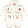 Touched By Nature Babies'  Organic Cotton Long-sleeve Bodysuits In Multi