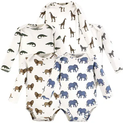 Touched By Nature Babies'  Organic Cotton Long-sleeve Bodysuits In Multi