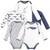 Touched By Nature Babies'  Organic Cotton Long-sleeve Bodysuits In Multi