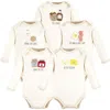 Touched By Nature Babies'  Organic Cotton Long-sleeve Bodysuits In Multi