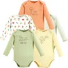 Touched By Nature Babies'  Organic Cotton Long-sleeve Bodysuits In Multi