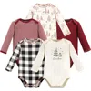 Touched By Nature Babies'  Organic Cotton Long-sleeve Bodysuits In Multi