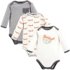 Touched By Nature Babies'  Organic Cotton Long-sleeve Bodysuits In Multi