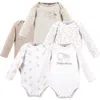 Touched By Nature Babies'  Organic Cotton Long-sleeve Bodysuits In White
