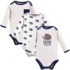 Touched By Nature Babies'  Organic Cotton Long-sleeve Bodysuits In White