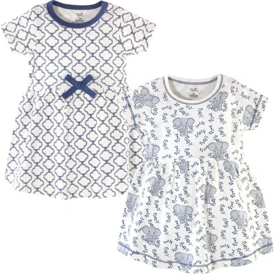 Touched By Nature Kids'  Organic Cotton Short-sleeve And Long-sleeve Dresses In Multi