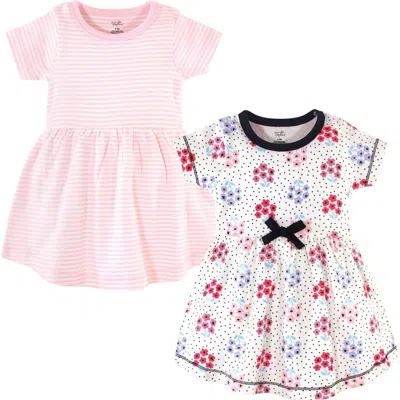 Touched By Nature Kids'  Organic Cotton Short-sleeve And Long-sleeve Dresses In Multi