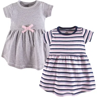 Touched By Nature Kids'  Organic Cotton Short-sleeve And Long-sleeve Dresses In Multi
