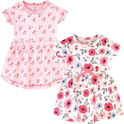 Touched By Nature Kids'  Organic Cotton Short-sleeve And Long-sleeve Dresses In Multi