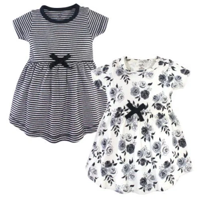 Touched By Nature Babies'  Organic Cotton Short-sleeve And Long-sleeve Dresses In Multi