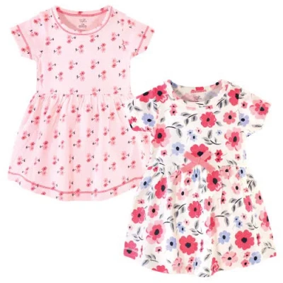 Touched By Nature Babies'  Organic Cotton Short-sleeve And Long-sleeve Dresses In Multi
