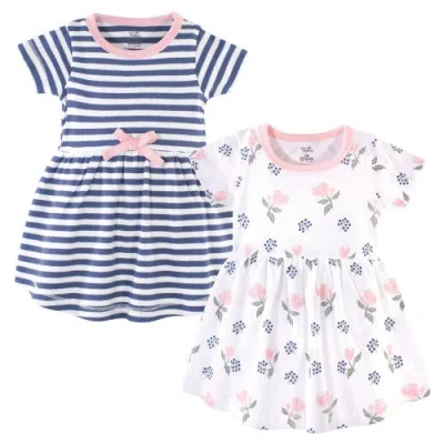 Touched By Nature Babies'  Organic Cotton Short-sleeve And Long-sleeve Dresses In Multi