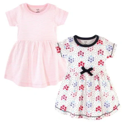 Touched By Nature Babies'  Organic Cotton Short-sleeve And Long-sleeve Dresses In Multi