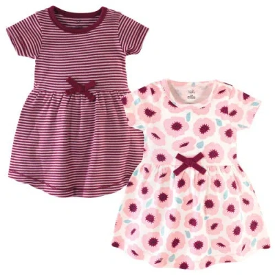 Touched By Nature Babies'  Organic Cotton Short-sleeve And Long-sleeve Dresses In Multi