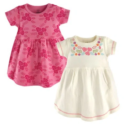 Touched By Nature Babies'  Organic Cotton Short-sleeve And Long-sleeve Dresses In Multi