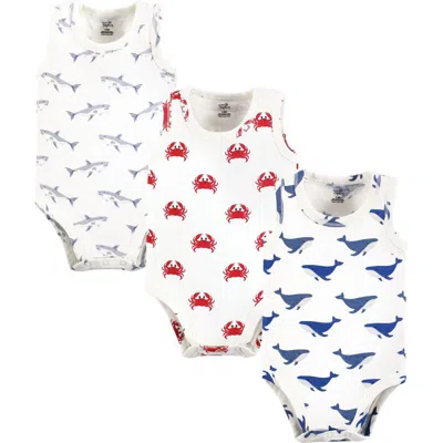 Touched By Nature Babies'  Organic Cotton Sleeveless Bodysuits In White