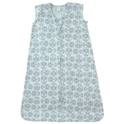 Touched By Nature Organic Cotton Sleeveless Wearable Sleeping Bag, Sack, Blanket In Blue