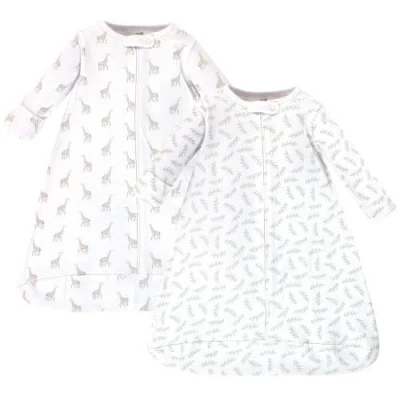 Touched By Nature Organic-cotton Long-sleeve Wearable Sleeping Bag, Sack, Blanket In Multi
