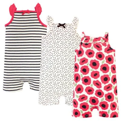 Touched By Nature Kids'  Organic-cotton Rompers In Multi