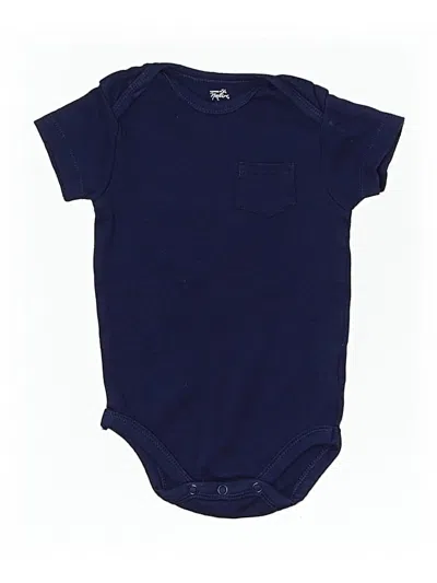 Pre-owned Touched By Nature Babies' Short Sleeve Onesie In Blue