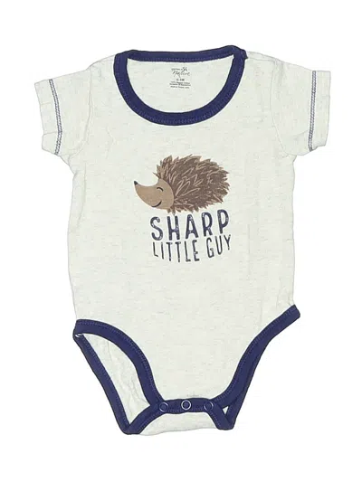 Pre-owned Touched By Nature Babies' Short Sleeve Onesie In Gray