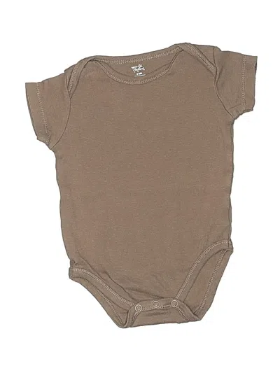 Pre-owned Touched By Nature Babies' Short Sleeve Onesie In Tan