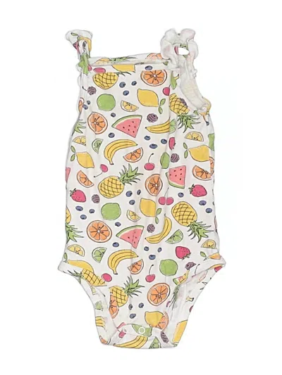 Pre-owned Touched By Nature Kids' Short Sleeve Onesie In White