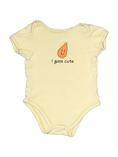 Pre-owned Touched By Nature Babies' Short Sleeve Onesie In Yellow