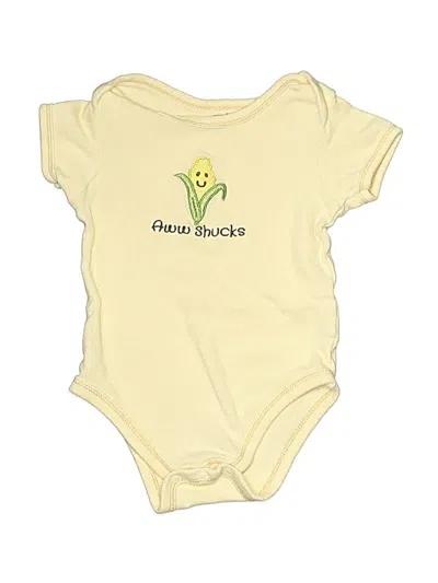 Pre-owned Touched By Nature Babies' Short Sleeve Onesie In Yellow