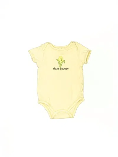 Pre-owned Touched By Nature Babies' Short Sleeve Onesie In Yellow