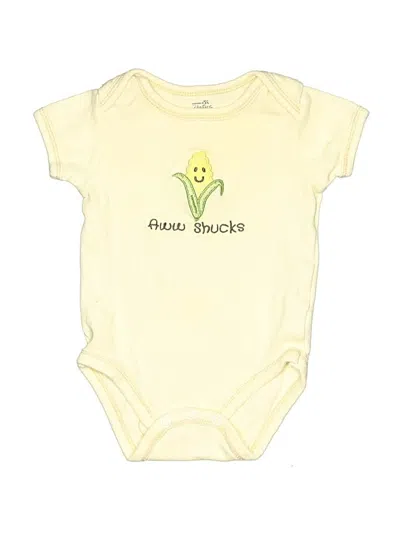 Pre-owned Touched By Nature Babies' Short Sleeve Onesie In Yellow