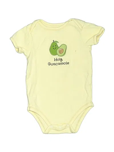 Pre-owned Touched By Nature Babies' Short Sleeve Onesie In Yellow