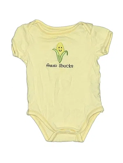 Pre-owned Touched By Nature Babies' Short Sleeve Onesie In Yellow