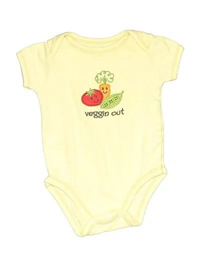 Pre-owned Touched By Nature Babies' Short Sleeve Onesie In Yellow